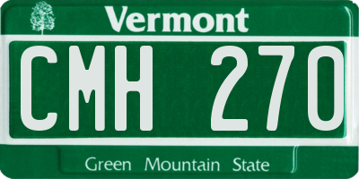 VT license plate CMH270
