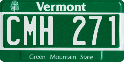 VT license plate CMH271