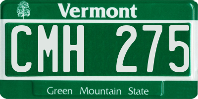 VT license plate CMH275