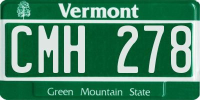VT license plate CMH278