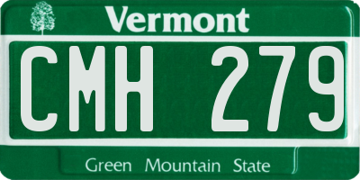 VT license plate CMH279
