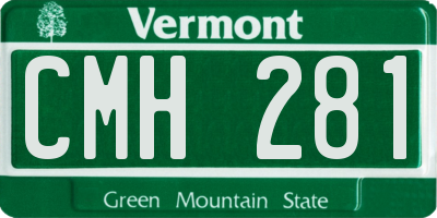 VT license plate CMH281