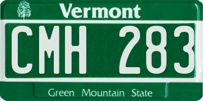 VT license plate CMH283