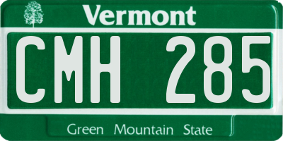 VT license plate CMH285