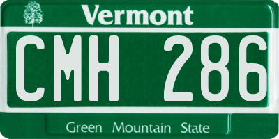 VT license plate CMH286