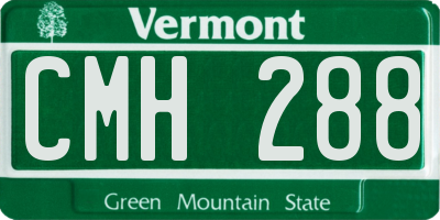 VT license plate CMH288
