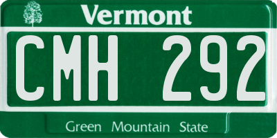 VT license plate CMH292