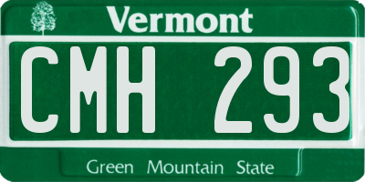 VT license plate CMH293