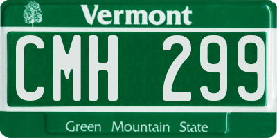 VT license plate CMH299