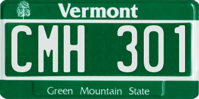 VT license plate CMH301