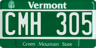 VT license plate CMH305