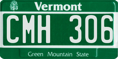 VT license plate CMH306