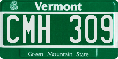 VT license plate CMH309