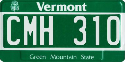 VT license plate CMH310