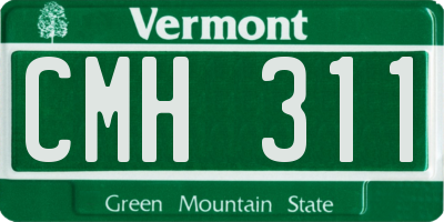 VT license plate CMH311
