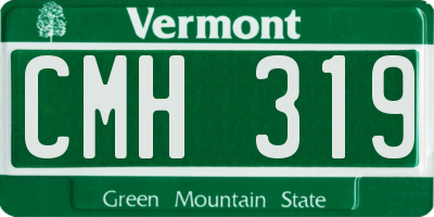 VT license plate CMH319