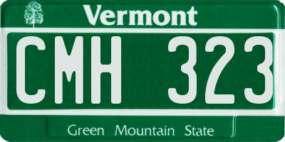 VT license plate CMH323