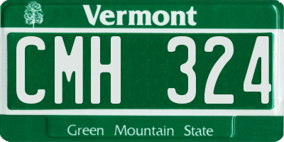 VT license plate CMH324