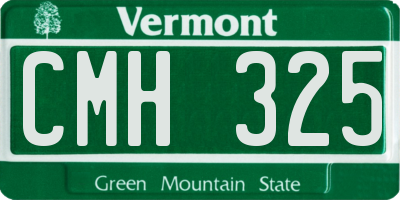VT license plate CMH325