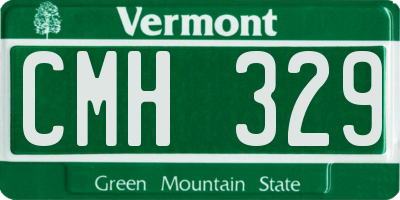 VT license plate CMH329