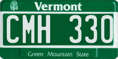 VT license plate CMH330