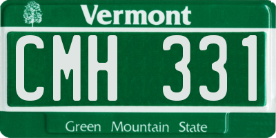 VT license plate CMH331