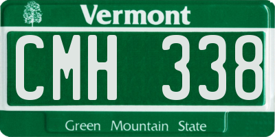VT license plate CMH338