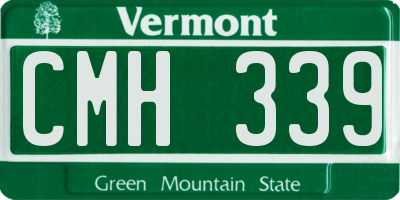 VT license plate CMH339