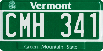 VT license plate CMH341