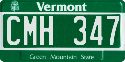 VT license plate CMH347