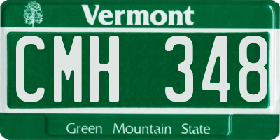 VT license plate CMH348