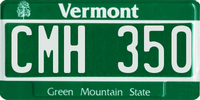 VT license plate CMH350