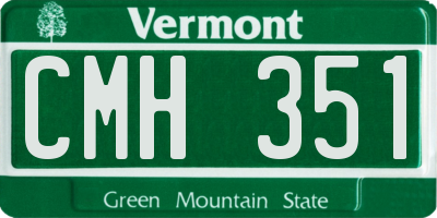 VT license plate CMH351