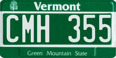 VT license plate CMH355