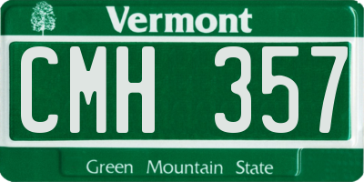 VT license plate CMH357