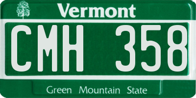 VT license plate CMH358