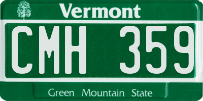 VT license plate CMH359