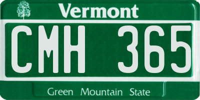 VT license plate CMH365