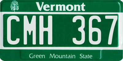 VT license plate CMH367