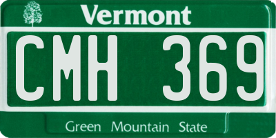 VT license plate CMH369