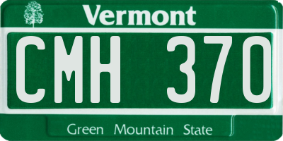 VT license plate CMH370