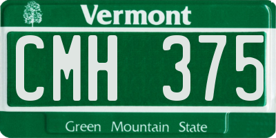 VT license plate CMH375