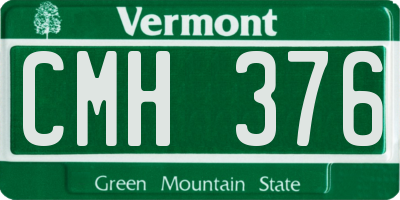 VT license plate CMH376