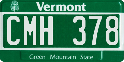 VT license plate CMH378
