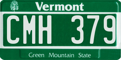 VT license plate CMH379