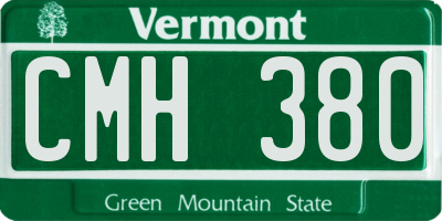 VT license plate CMH380