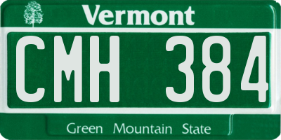 VT license plate CMH384