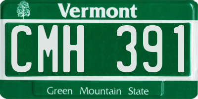 VT license plate CMH391
