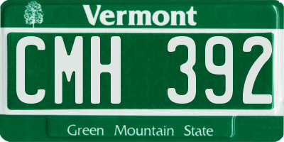 VT license plate CMH392