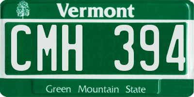 VT license plate CMH394